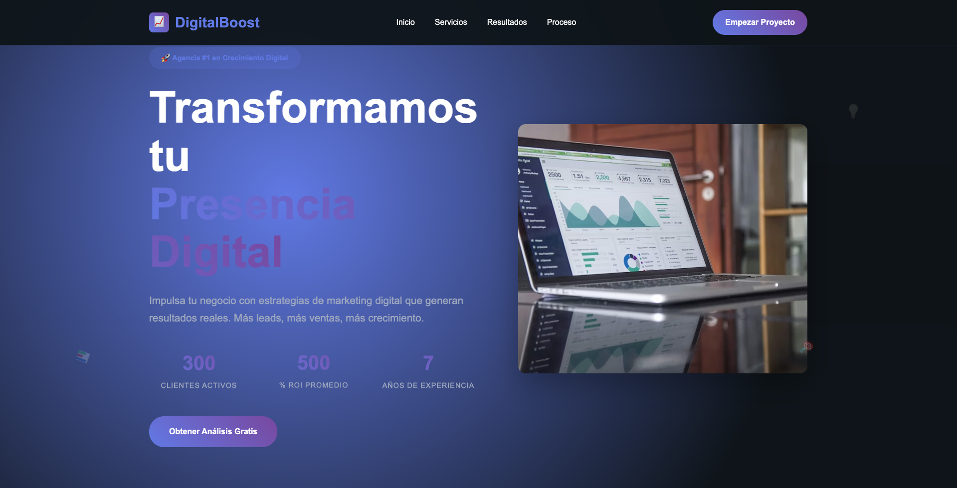Vista previa de DigitalBoost - Marketing